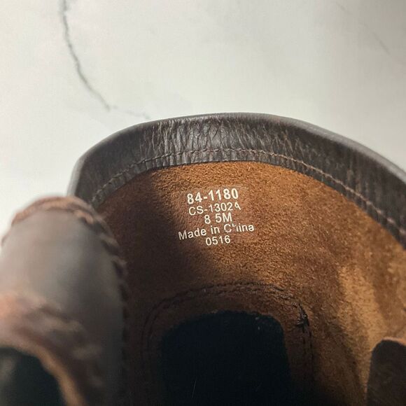 CABELA’S Leather Harness Strap Square Toe Ankle Boots - Picture 7 of 7